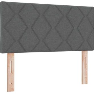 vidaXL Vidaxl - Cama Con Somier Con Colch&oacute;n Gris Oscuro 100 X 200 Cm Tela