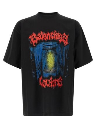 Balenciaga Black Cotton Mens T-Shirt