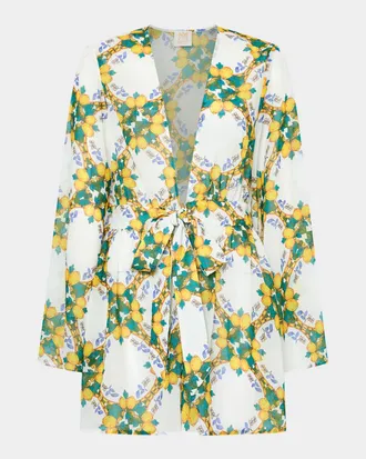 Milly Jessie Lemon Tile Mini Coverup