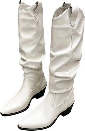 Generic Womens Pointed Toe Over The Knee Boots Thin Heel Zipper Party Long Boots