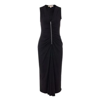 Michael Kors Midi Jurk - Dames - Casual kleedjes - Zwart - M - Polyester - Kleedjes