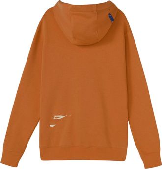 Nike embroidered logo fleece hoodie Orange DM6874-808