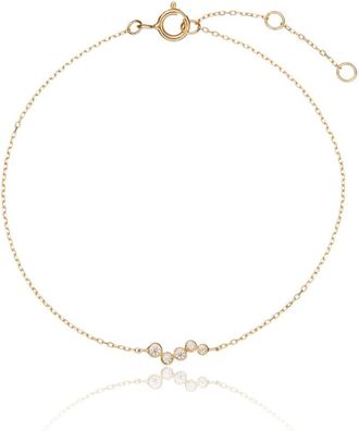 Lily & Roo Gold Diamond Style Wave Bracelet