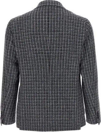 Tagliatore Wool Tweed Blazer - Charcoal