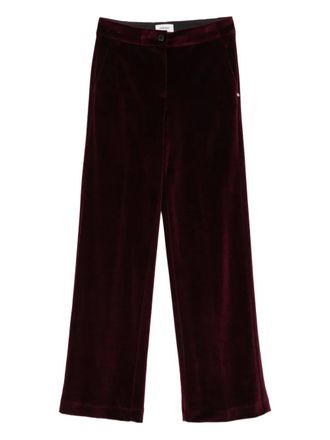 ottod'Ame velvet straight trousers - Red