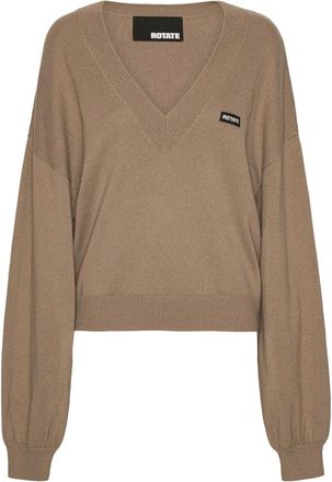 Rotate Maglione con scollo a V - Marrone
