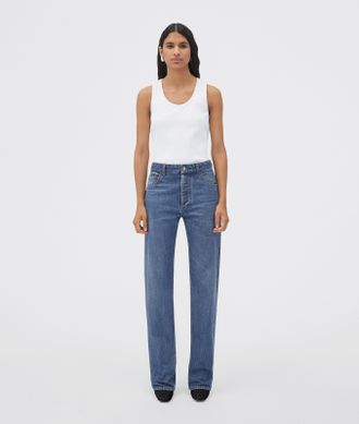 Bottega Veneta Jeans Con Taglio Dritto In Denim Original Dal Lavaggio Medio - Bottega Veneta