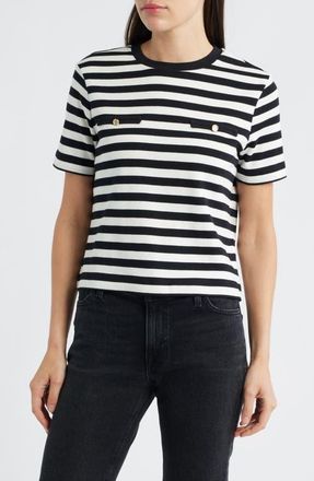 Mavi Stripe Cotton T-Shirt in Black Stripe at Nordstrom, Size X-Small