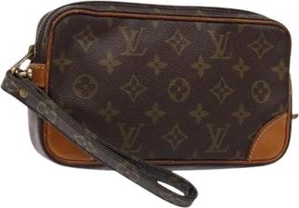 Louis Vuitton Pre-owned Clutches, female, Brown, Size: ONE SIZE Pre-owned Canvas Clutch