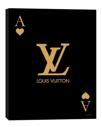 Fairchild Paris Playing Card Chic Louis Vuitton In Tan Ace Of Hearts Wall Art