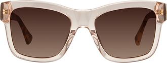 Kurt Geiger 56mm Square Sunglasses in Crystal Beige/brown Sf at Nordstrom