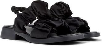 Camper Dana Ruched Slingback Sandal in Black at Nordstrom, Size 36