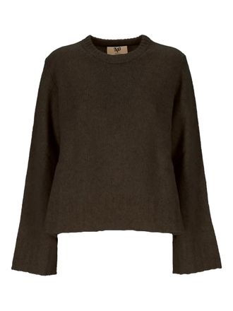 Aniye By Janine crew-neck sweater - women - Fabric - M - Brown