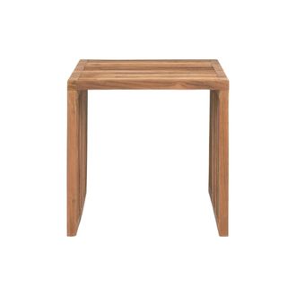 Moloo auxiliar de teca maciza reciclada 40x40 cm