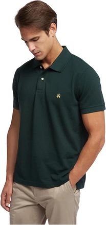 Brooks Brothers Slim Fit Pique Polo Shirt met korte mouwen - Heren - Polos - Groen - M - Katoen - Tops