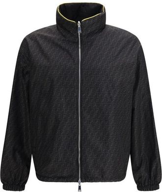 Fendi FF Jacquard Reversible Shell Jacket - Black