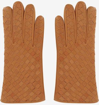 Sermoneta Gloves Handschuhe aus gewebtem Wildleder