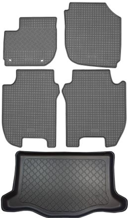 OEM Honda Jazz Iii Hatchback (5 Puertas) De 09.2015 A 05.2020. Juego: Alfombrillas De Goma Para Coche + Alfombrilla Para Maletero