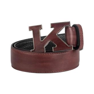 Kiton Belts, male, Red, Size: 80 CM Usc20Pn0010018002 Leather Belt