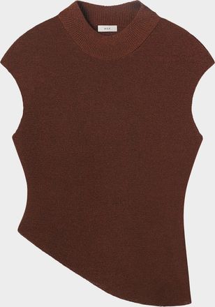 A.L.C. Edith Asymmetric Mock-Neck Top