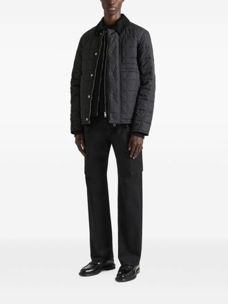 Givenchy Quilted with Corduroy Collar Jacket - Black