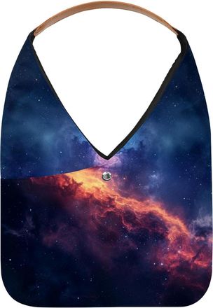 Generic Stars Nebula Reusable Lightweight Grocery Bags - Foldable Into Compact Pouch, Washable & Sturdy, Multipurpose for Shopping and Travel