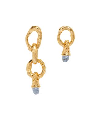 Pamela Love Boucles doreilles Tress&eacute;es Drop Laiton Dor&eacute;