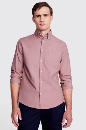 Moss Dusty Pink Washed Oxford Shirt