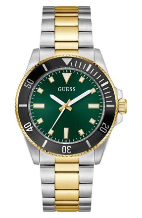 Guess Cliff Bracelet Watch, 41mm in 2-Tone at Nordstrom