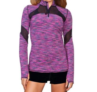 TLF Apparel Headline Mesh Panel Route Long Sleeve Top In Sangria