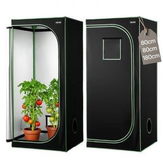 OEM Armario De Cultivo Interior 80 X 80 X 180 Cm, Carpa De Cultivo Con Ventana De Observaci&oacute;n, Bandeja De Suelo Y Cremallera, Mylar 600d De Alta Reflectan