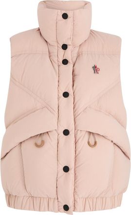 Moncler Marolies Quilted Shell Gilet - Pink - 4 (UK 16 /xl)
