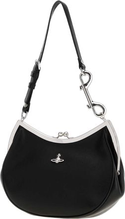 Vivienne Westwood Womens Frame Shoulder Bag Black Calf