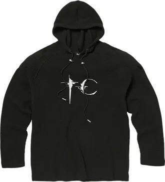 Thug Club Bulk Shoulder Waffle Hoodie Black TC26TS0902