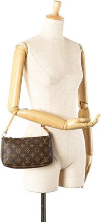 Louis Vuitton Hobo Bags - 2002 Monogram Pochette Accessoires - Gr. unisize - in Braun - für Damen