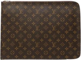 Louis Vuitton Pre-owned Clutches, female, Brown, Size: ONE SIZE Pre-owned Monogram Canvas Clutch