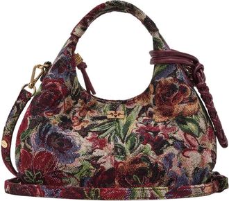 Ganni tapestry floral mini bag - Red
