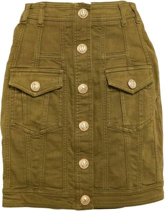 Balmain Minigonna denim - Verde