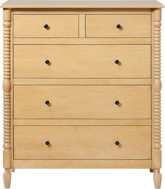 Walker Edison Vivienne Walker Edison Ez Assembly Premium Solid Wood Spindle 5-Drawer Dresser