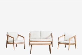 Sklum Sklum - Set da soggiorno in legno di acacia Kaela