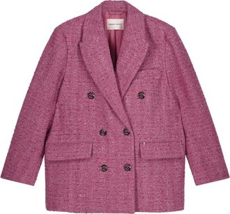 Fab By Fabienne Chapot Sabine Jas - Dames - Blazers - Roze - 2XL - Wol - Jassen