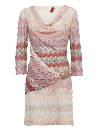 Missoni cowl-neck dress - Pink