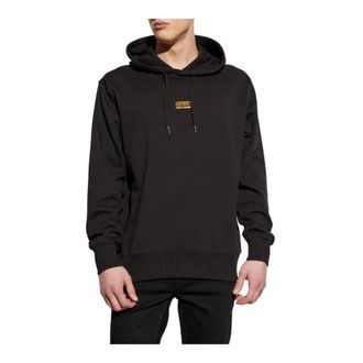 Versace Jeans Couture Hoodies - Heren - Sweatshirts & Hoodies - Zwart - Maat: L Katoen