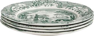 Spode Set Of 4 Green Italian 6.5In Bread & Butter Plates