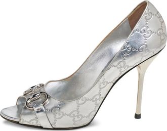 Gucci Pumps a punta aperta 100mm - Argento
