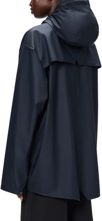 Rains Gender Inclusive Lightweight Hooded Waterproof Rain Jacket in Navy at Nordstrom, Size Xx-Large