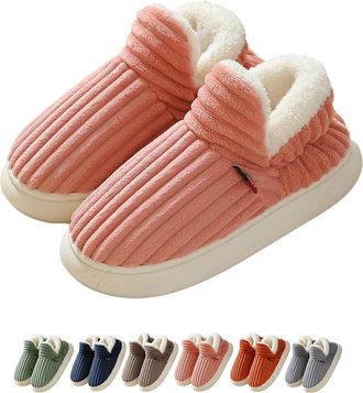 Generic Cloud Slippers Women Men,Winter Fuzzy Warm Thick Soled Indoor Slipper,Plush Warm Home Slippers,Casual Comfortable Non-Slip Winter Fashion Shoes