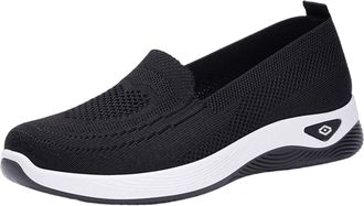 Generic Clearance UK Women Slip On Walking Shoes Mesh Breathable Lightweight Casual Orthopedic Sneakers for Women UK Spring Summer Sport Shoe Ladies Wide Fit 