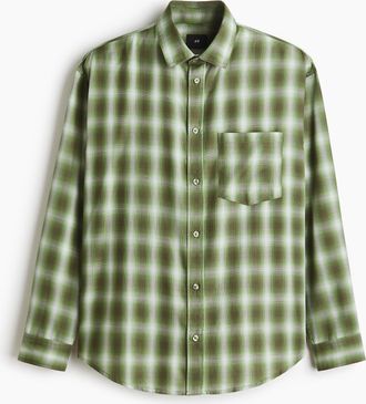 H&M Hemd in Relaxed Fit - Green