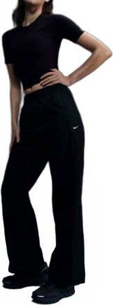 Nike Womens Windrunner High Waisted Woven Open Hem Track Pants In Black